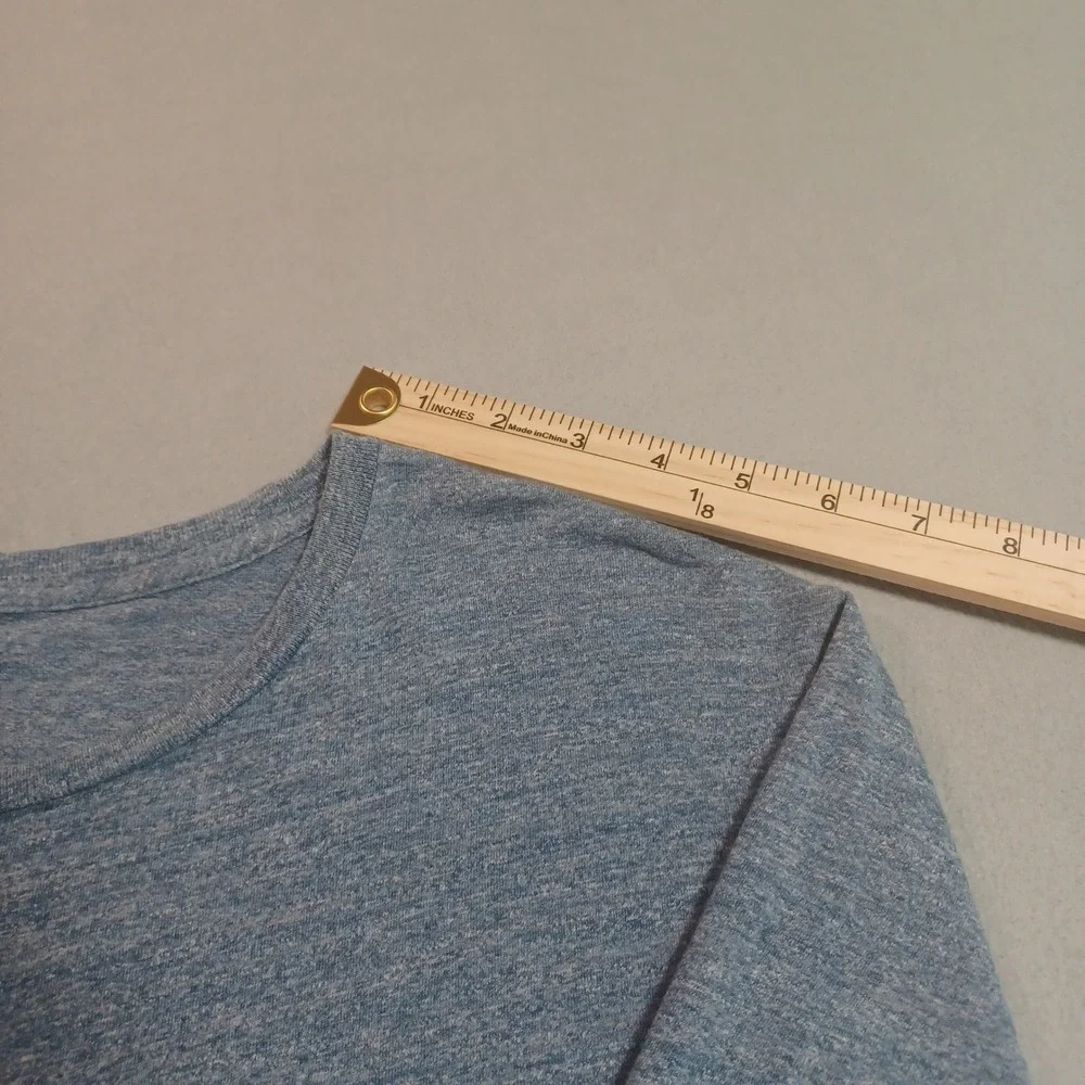 Polo‎ Ralph Lauren Mens Blue Heather Long Sleeve T-Shirt Custom Fit Large Cotton